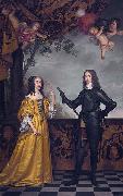 Gerard van Honthorst Willem II (1626-50), prince of Orange, and his wife Maria Stuart oil painting